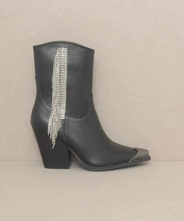 Oasis Society The Kai Rhinestone Fringe Boots - Boots