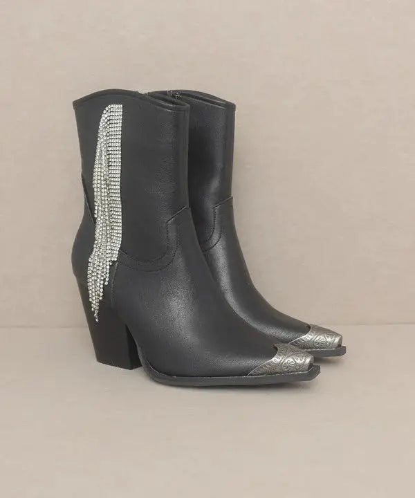 Oasis Society The Kai Rhinestone Fringe Boots - Boots