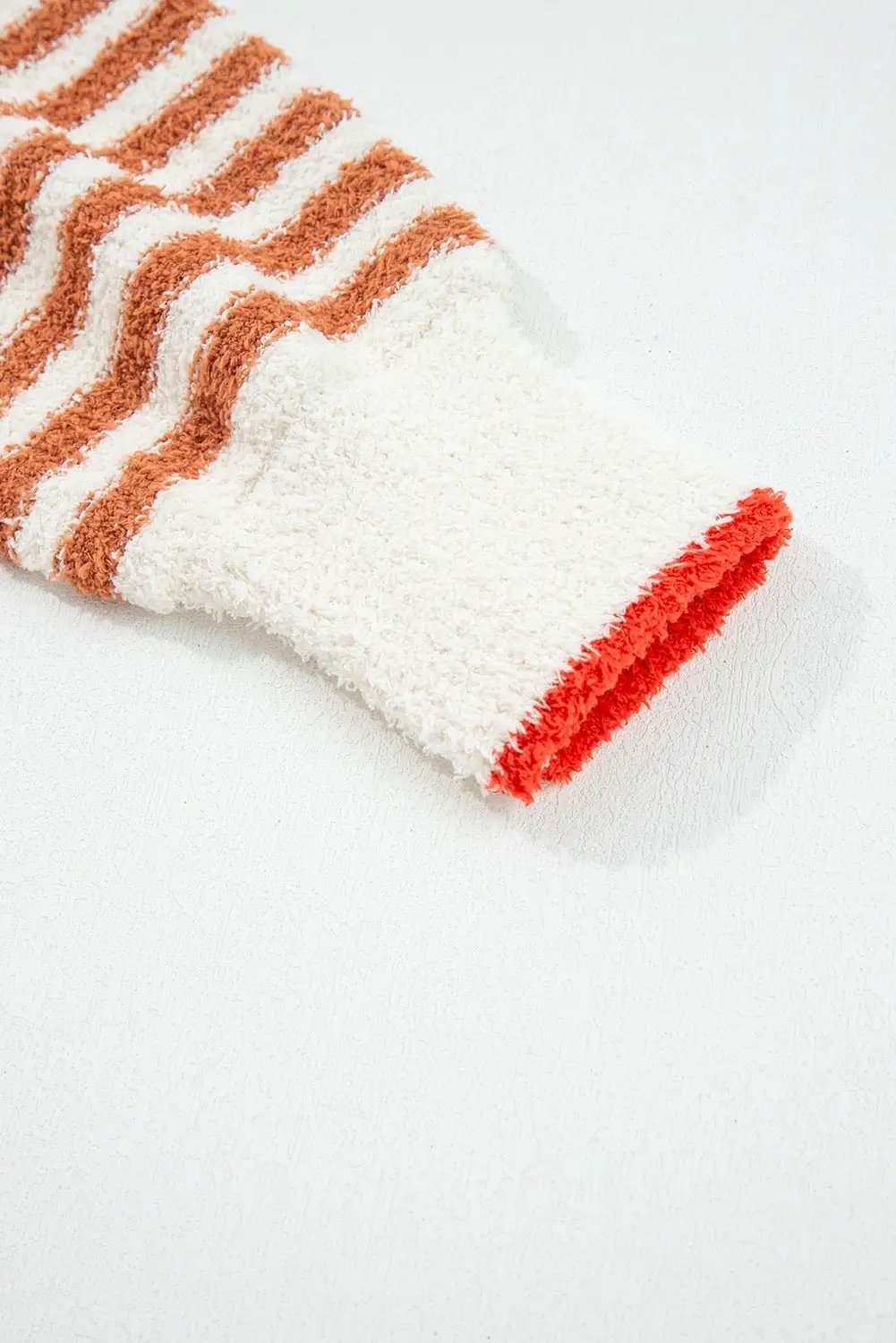 Grateful Threads Boutique Pumpkin Stripe Cowl Neck Sweater - Sweaters Orange Stripe Cowl Neck Drop Shoulder Sweater