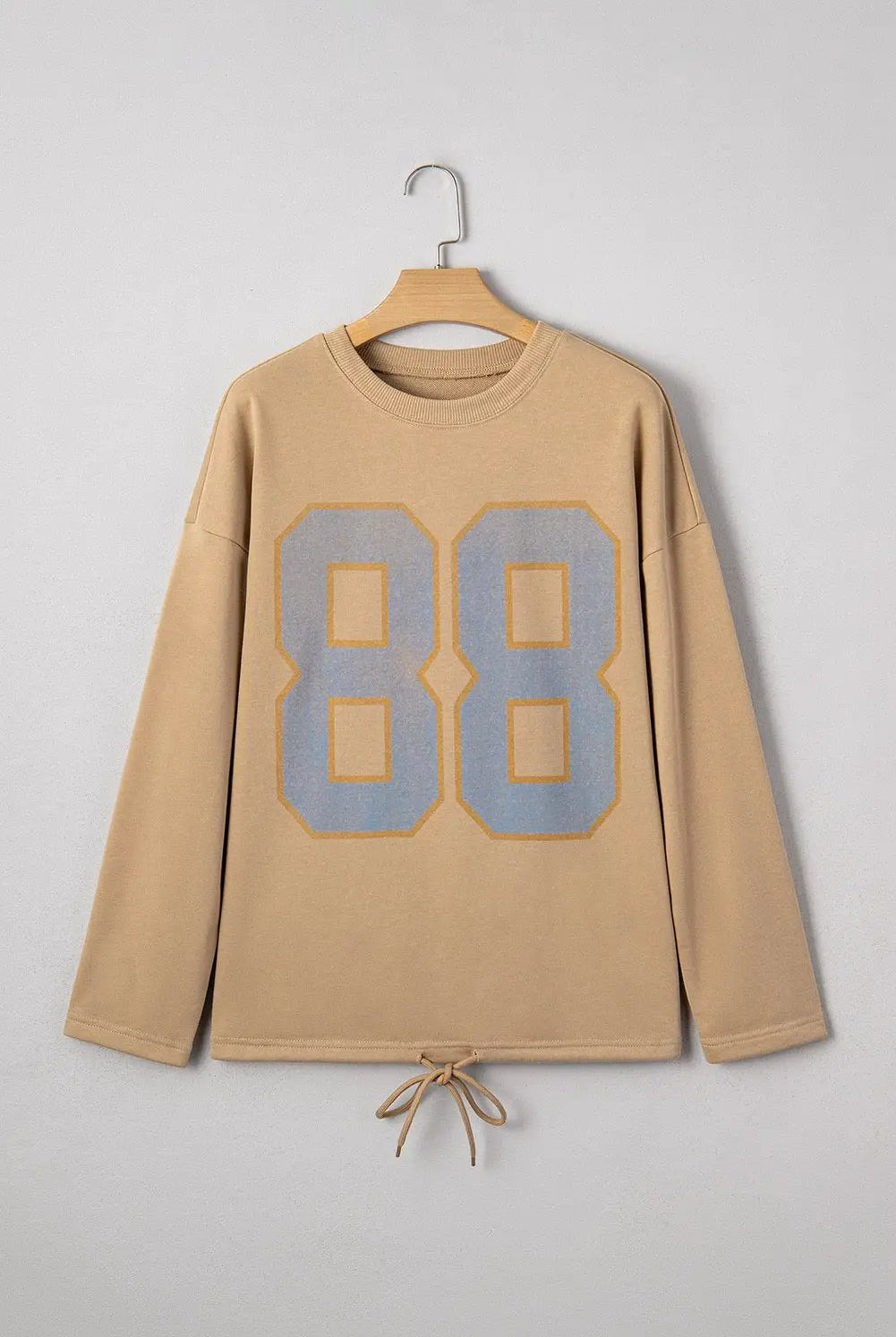 Grateful Threads Boutique Game Day Vibes Khaki “88” Oversized Sweatshirt - Sweatshirts