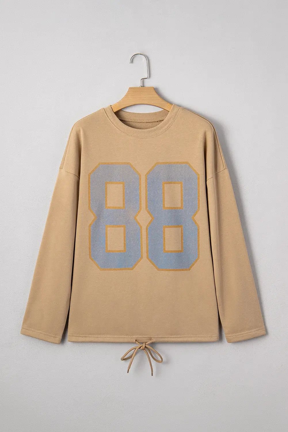 Grateful Threads Boutique Game Day Vibes Khaki “88” Oversized Sweatshirt - Sweatshirts