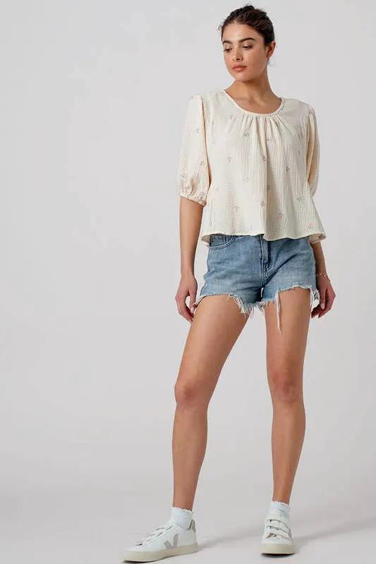 Urban Daizy Blown Away Gauze Blouse - Blouses
