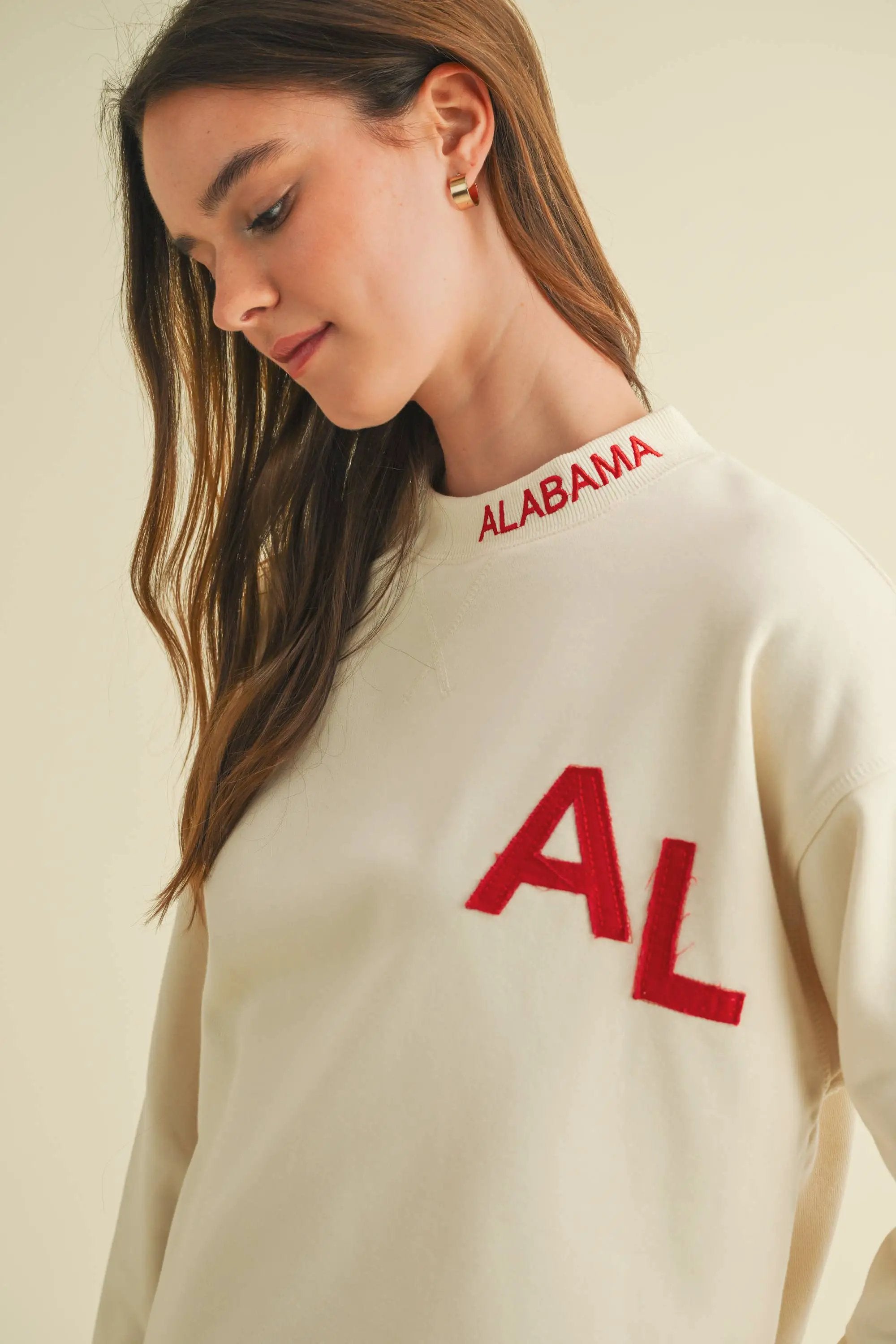 Cloud Ten Cloud Ten - 'AL' Crimson Tide Print Pullover Sweater - Sweatshirts