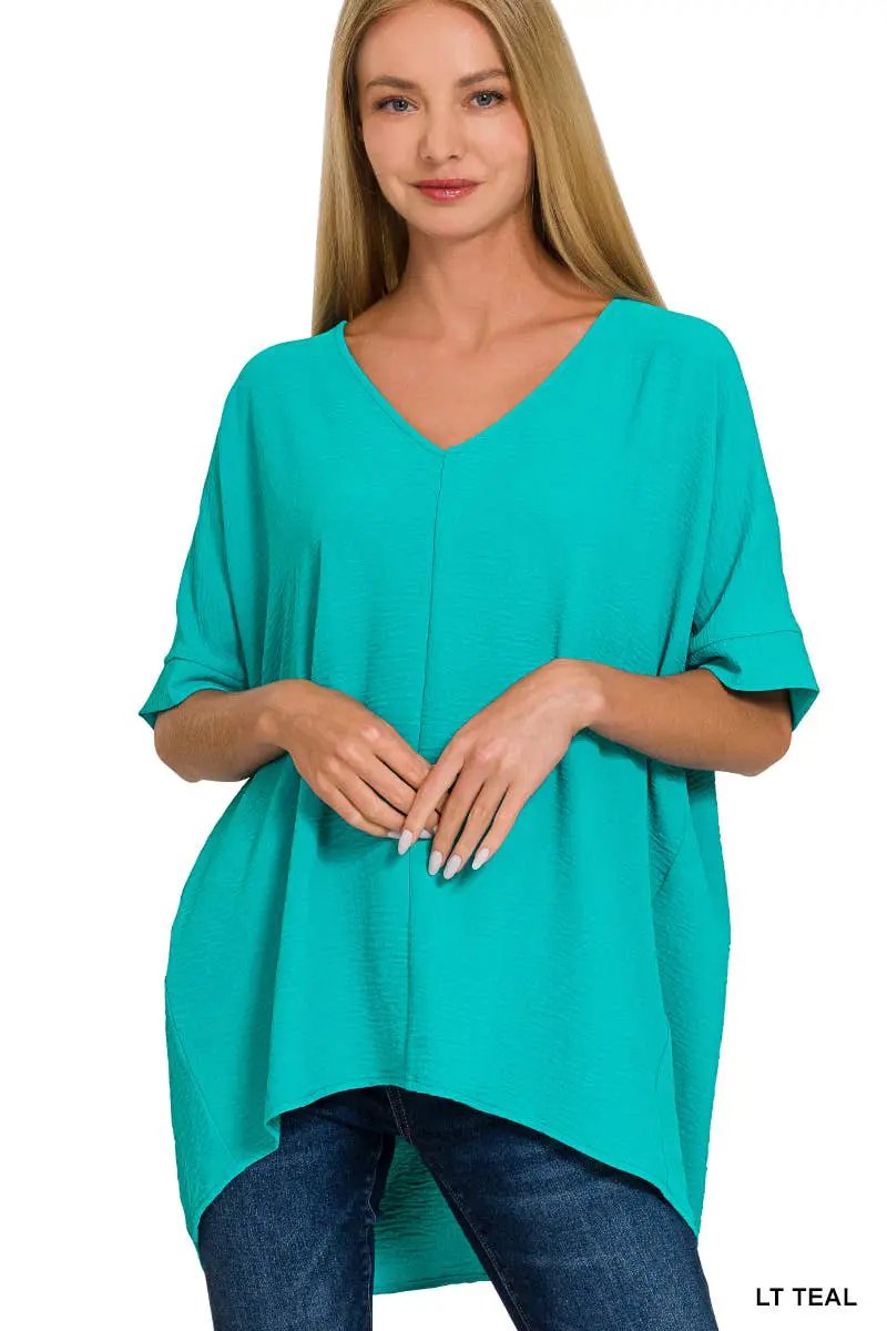 Zenana Zenana Airflow Dolman Short Sleeve Top - Clothing Tops airflow dolman sleeve short sleeve top