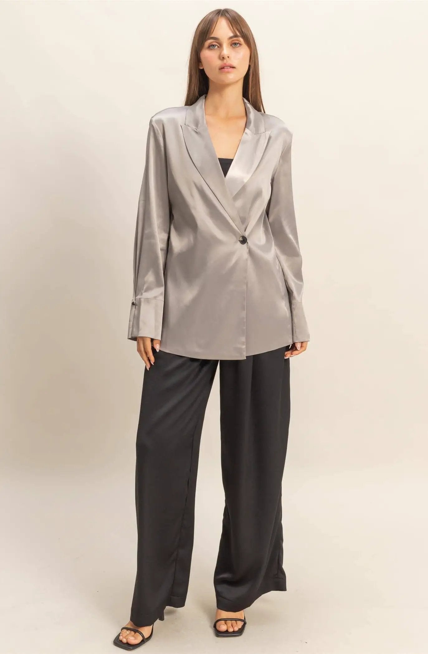 HYFVE HYFVE - Silver Lining Satin Blazer - Coats & Jackets