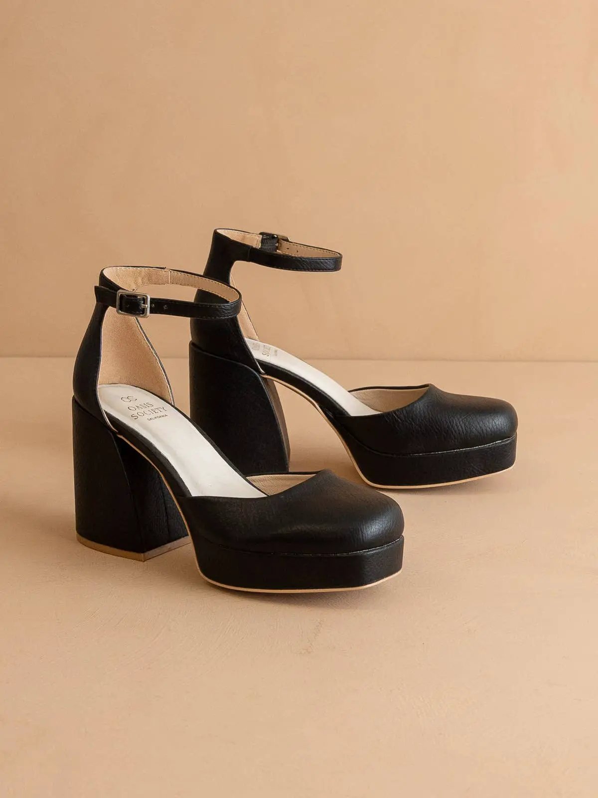 OASIS SOCIETY The Oslo Black Mary Jane - Heels