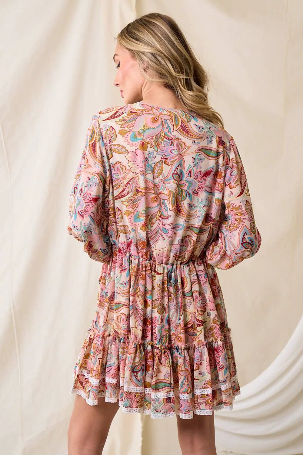 Saints & Hearts The Western Paisley Tier Dress - Dresses