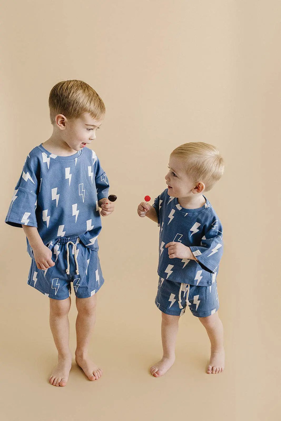 Lucky Panda Kids Blue Bolt Lounge Set - Baby & Children's Outfits
