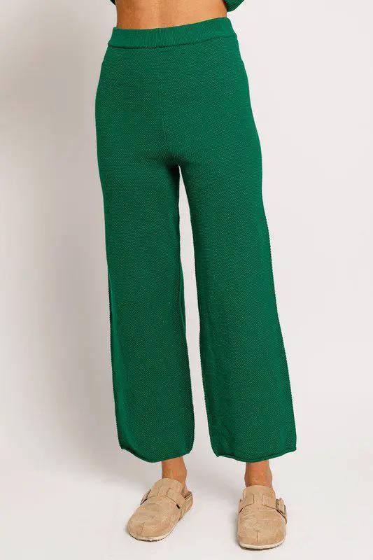Le Lis Dark Green Knit Culottes - Matching Top Available - Pants
