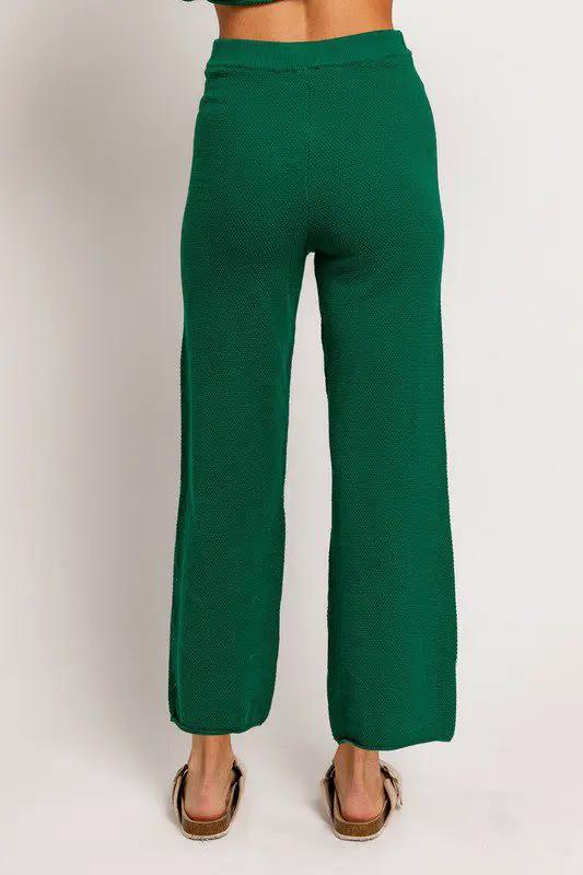 Le Lis Dark Green Knit Culottes - Matching Top Available - Pants