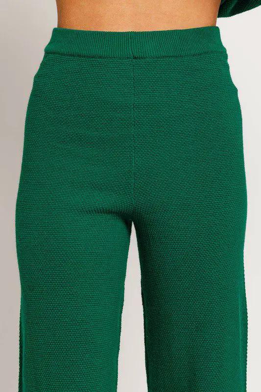 Le Lis Dark Green Knit Culottes - Matching Top Available - Pants