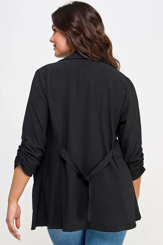 Haute Fox Haute Fox Airflow Relaxed Plus Size Blazer - Jackets