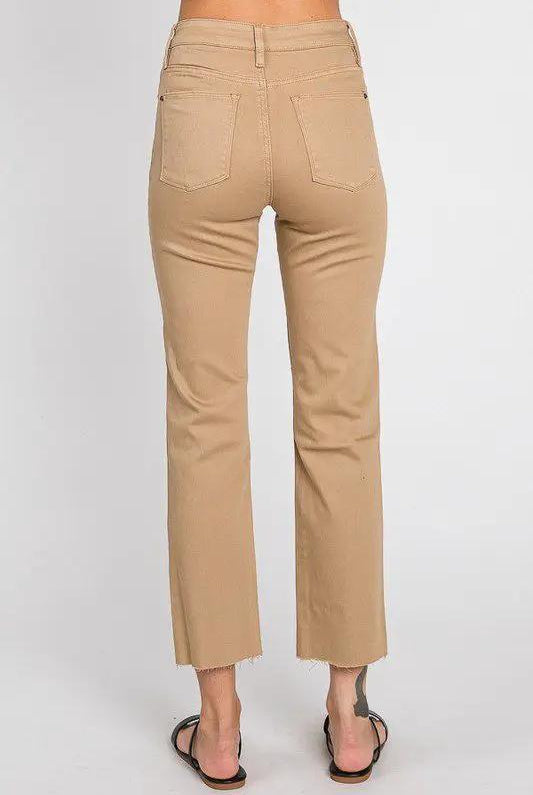 Petra 153 Raw Hem High Rise Straight - Pants