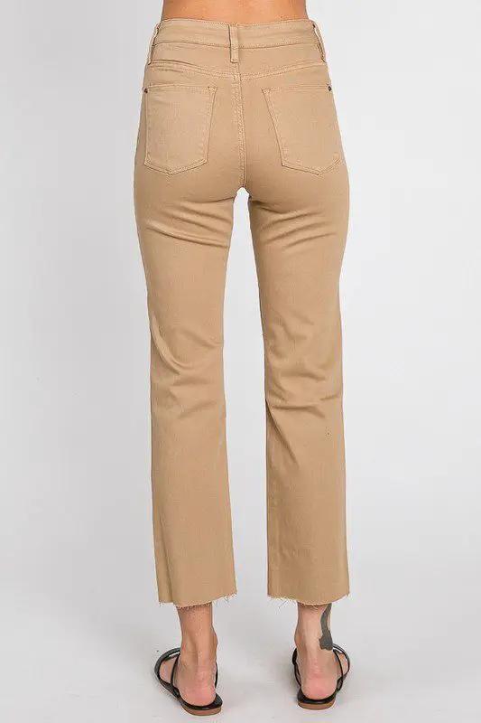 Petra 153 Raw Hem High Rise Straight - Pants