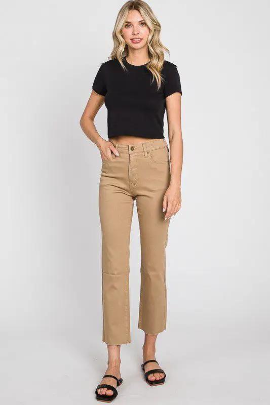Petra 153 Raw Hem High Rise Straight - Pants