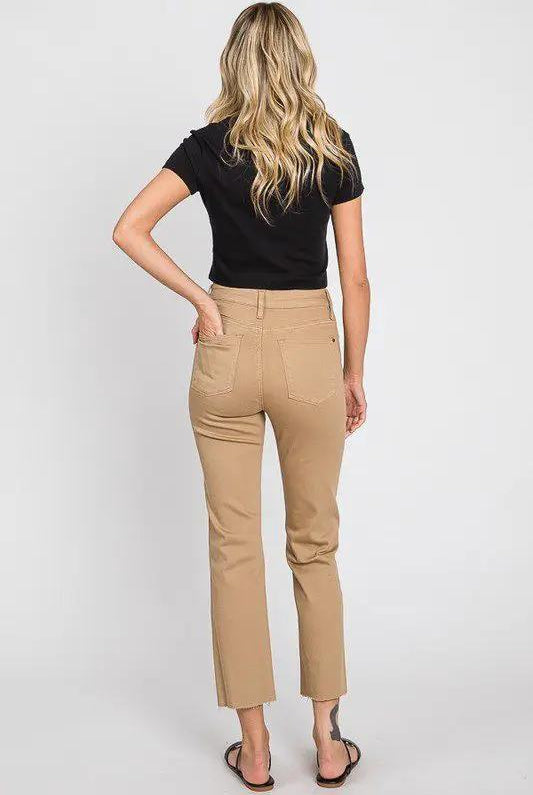 Petra 153 Raw Hem High Rise Straight - Pants