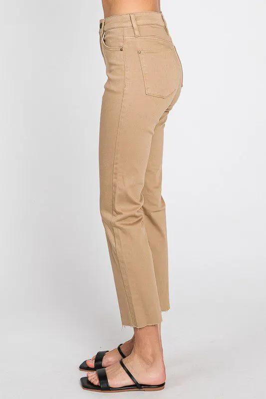 Petra 153 Raw Hem High Rise Straight - Pants