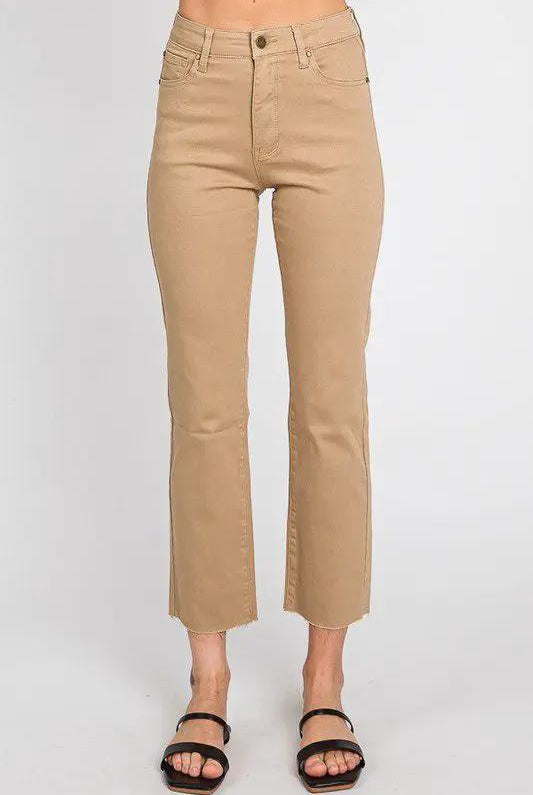 Petra 153 Raw Hem High Rise Straight - Pants