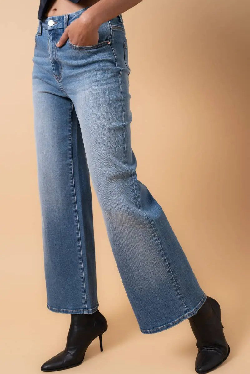 Insane Gene USA The High Rise Relaxed Super Wide Leg: Medium Wash - Jeans