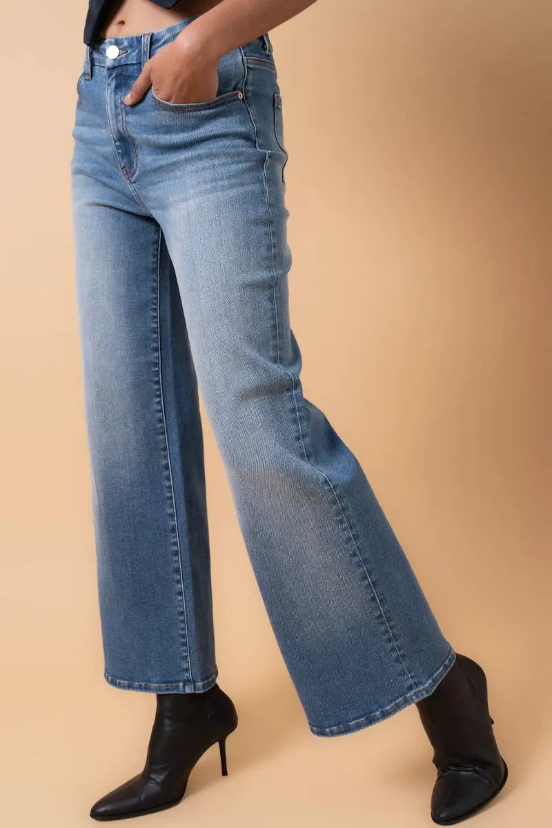 Insane Gene USA The High Rise Relaxed Super Wide Leg: Medium Wash - Jeans