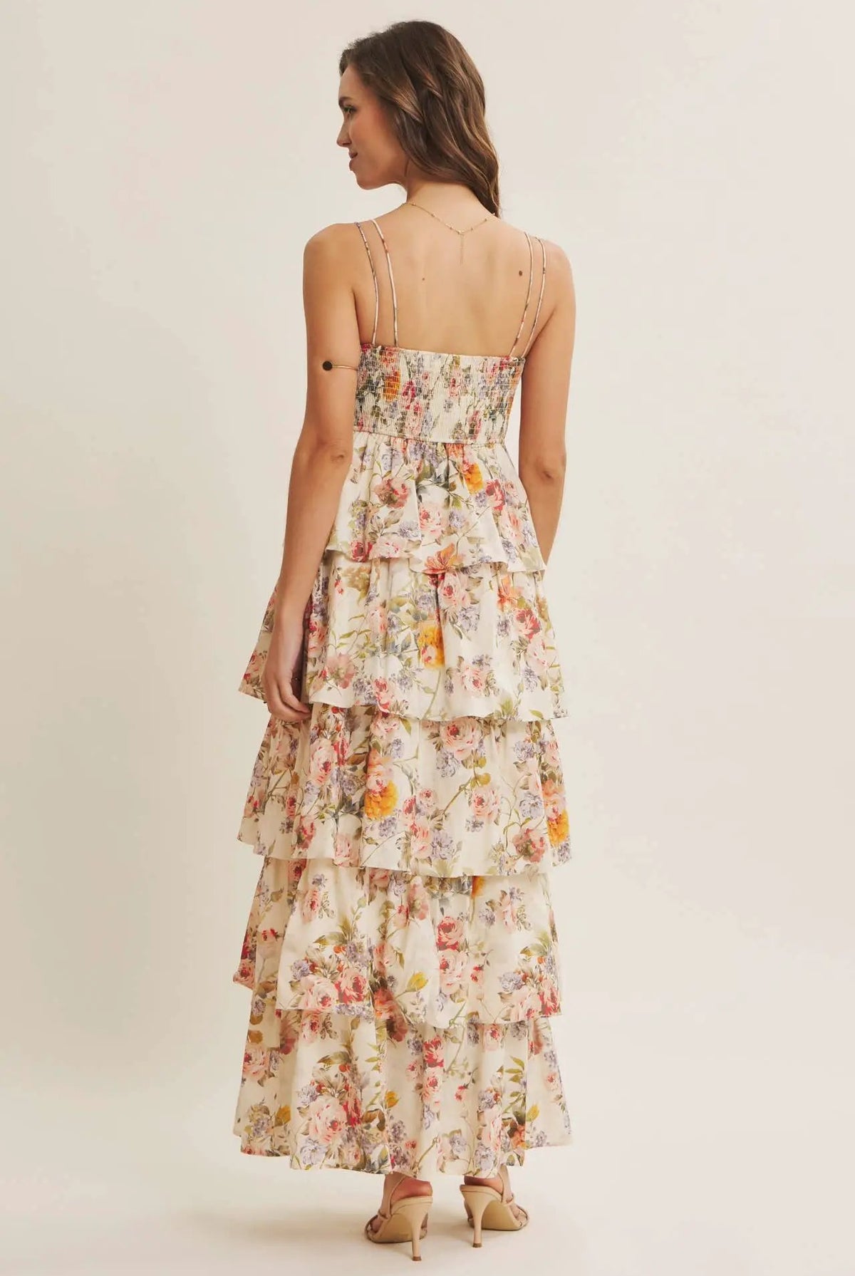 in february The Buttercream Garden Tiered Maxi Dress - Dresses