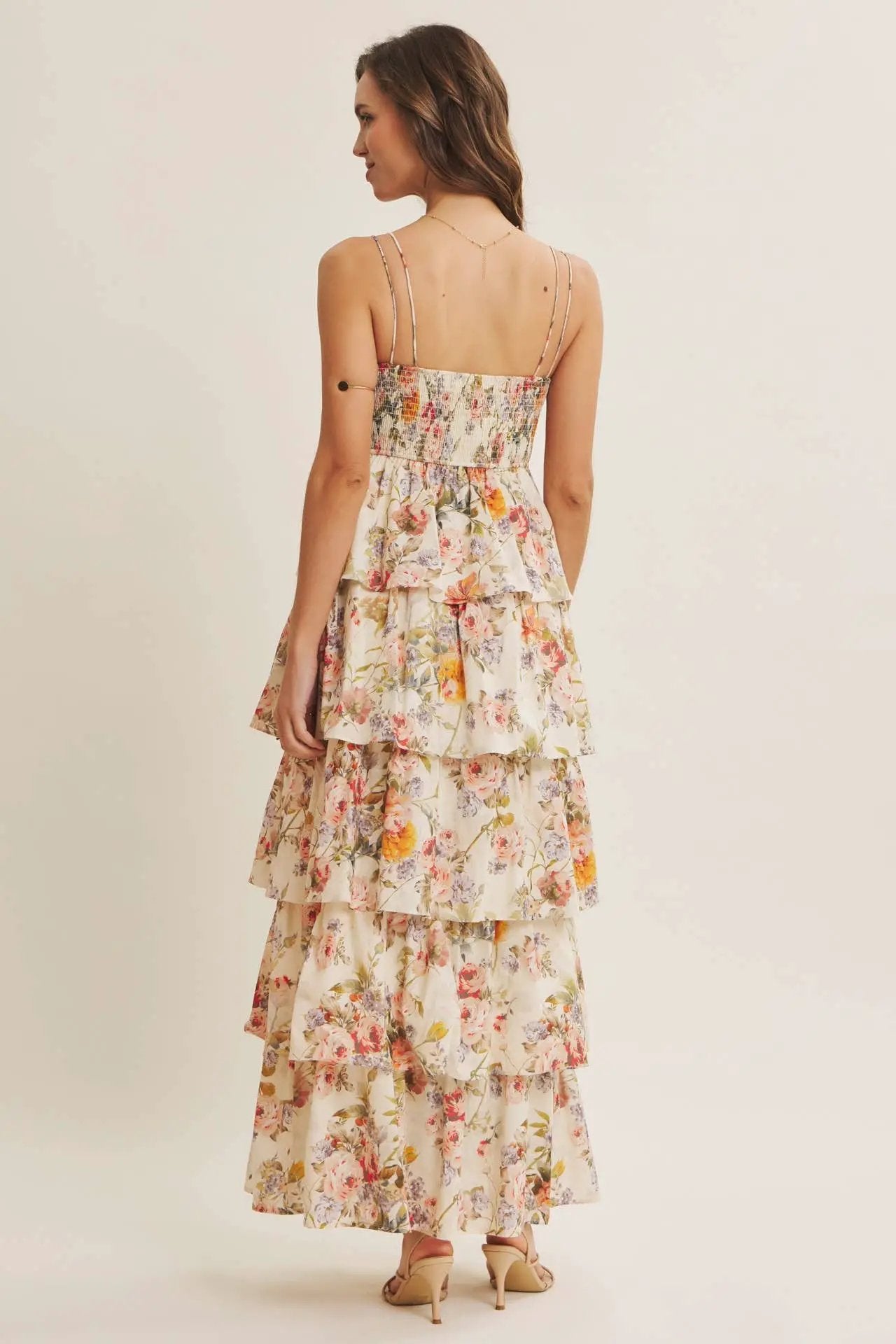in february The Buttercream Garden Tiered Maxi Dress - Dresses