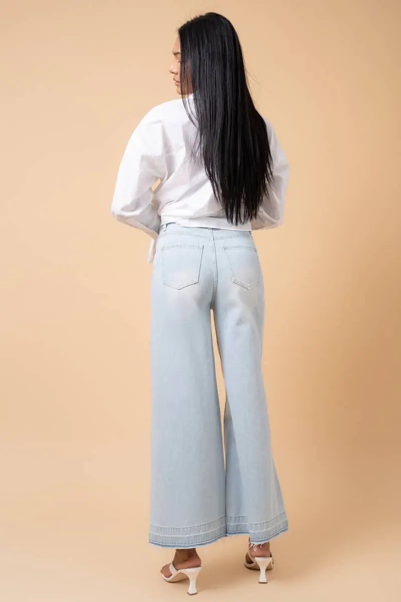 Insane Gene USA The High-Rise Perfect Wash Super Wide Leg Jeans - Jeans