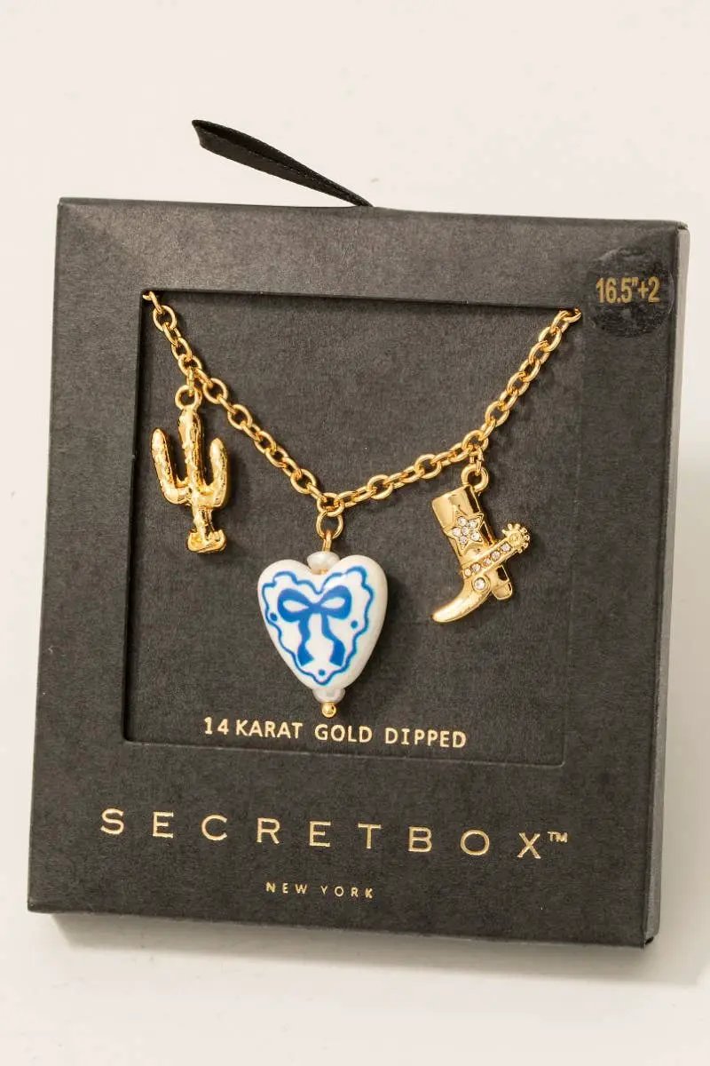 Fame Accessories The Darling Desert Charm Necklace - Necklaces