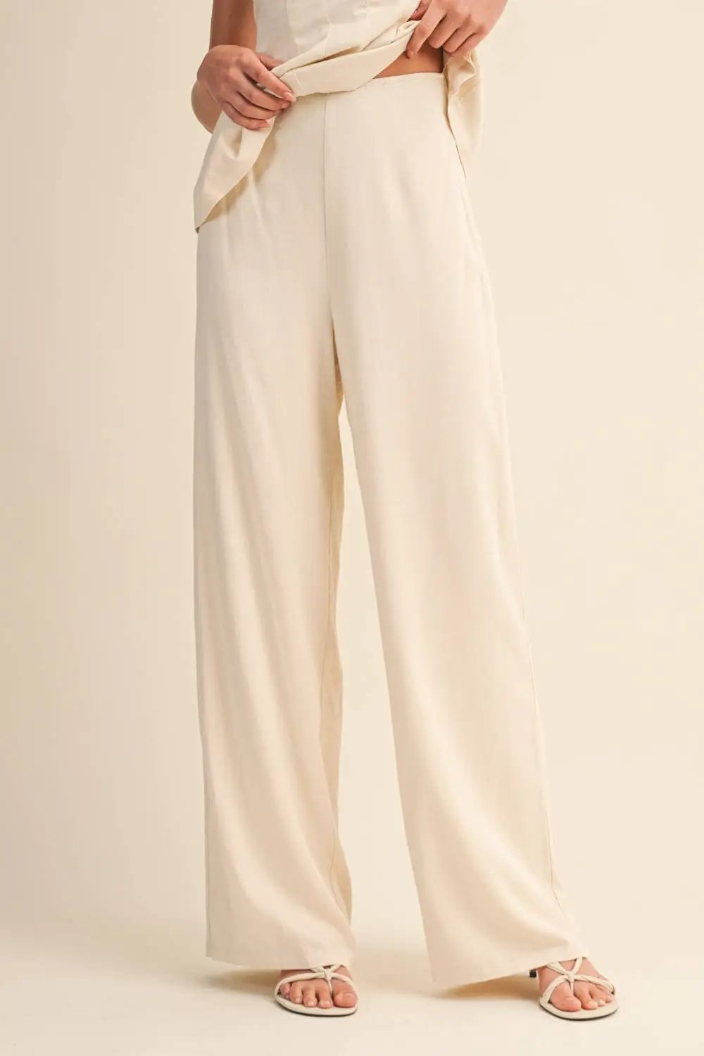 Klesis The Coastal Elegance Linen Blend Pant Set - Outfit Sets