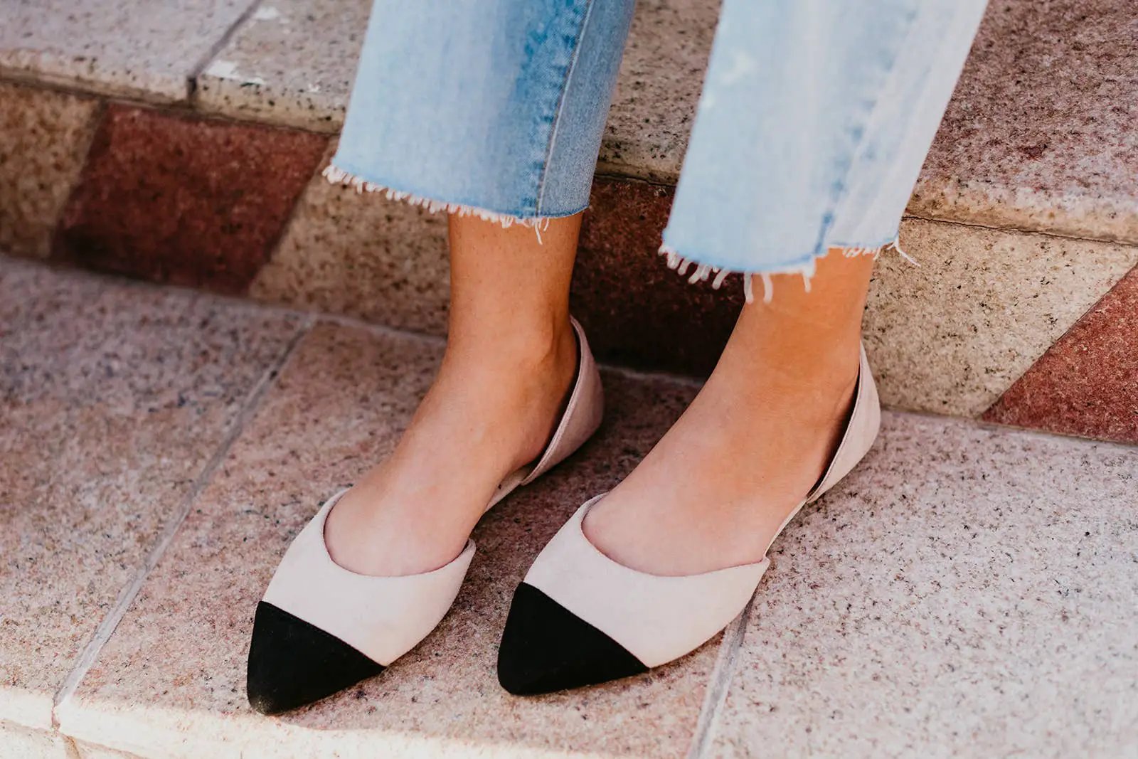 Rollasole Posh Black Toe Flats - Flats