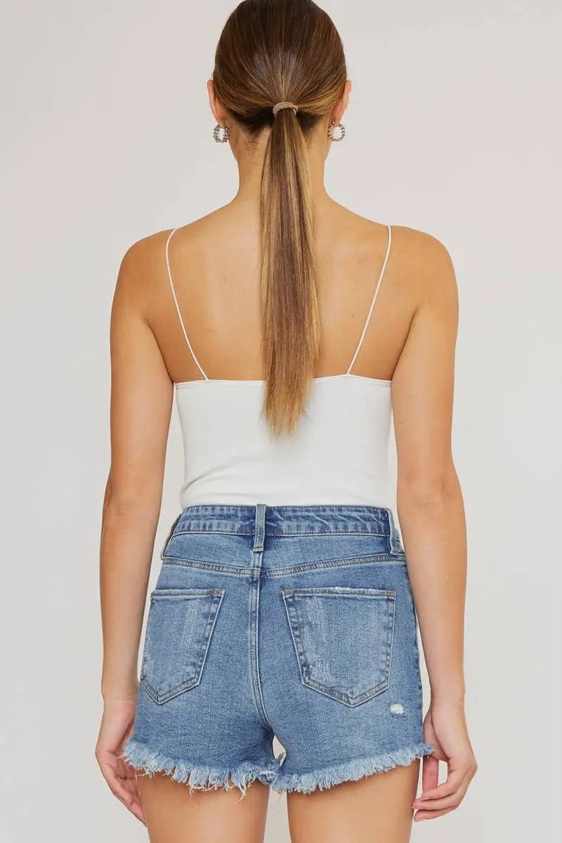 Nature Denim The High Rise Cutoff Denim Shorts - Shorts