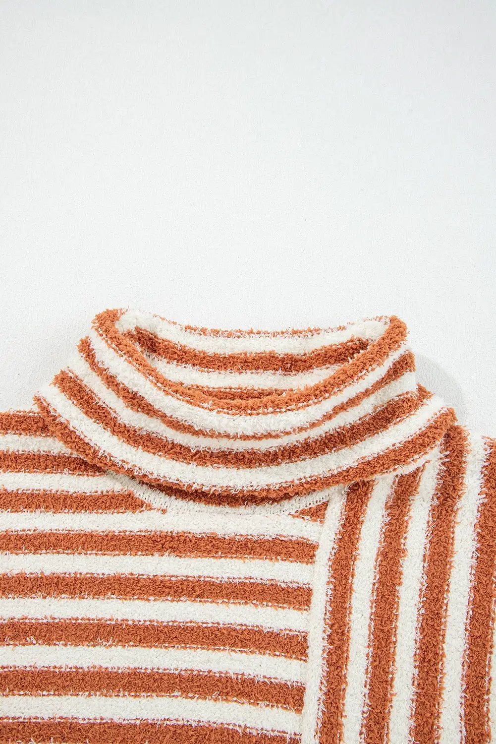Grateful Threads Boutique Pumpkin Stripe Cowl Neck Sweater - Sweaters Orange Stripe Cowl Neck Drop Shoulder Sweater