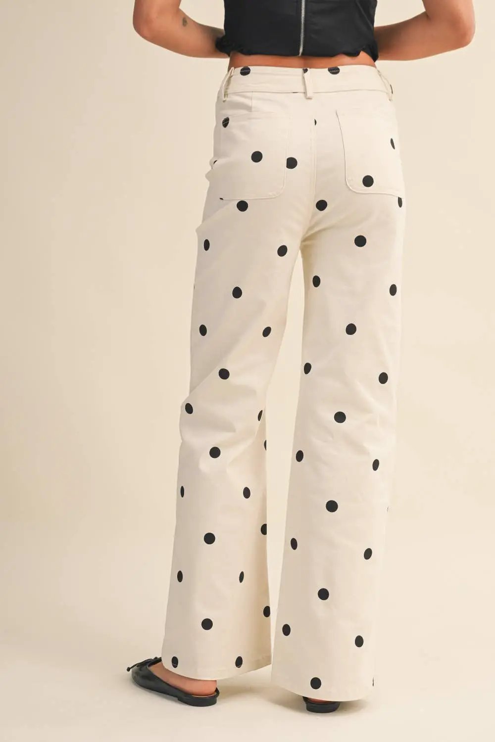 Klesis The Dotty About You Wide Leg Denim Pants - Pants Pants