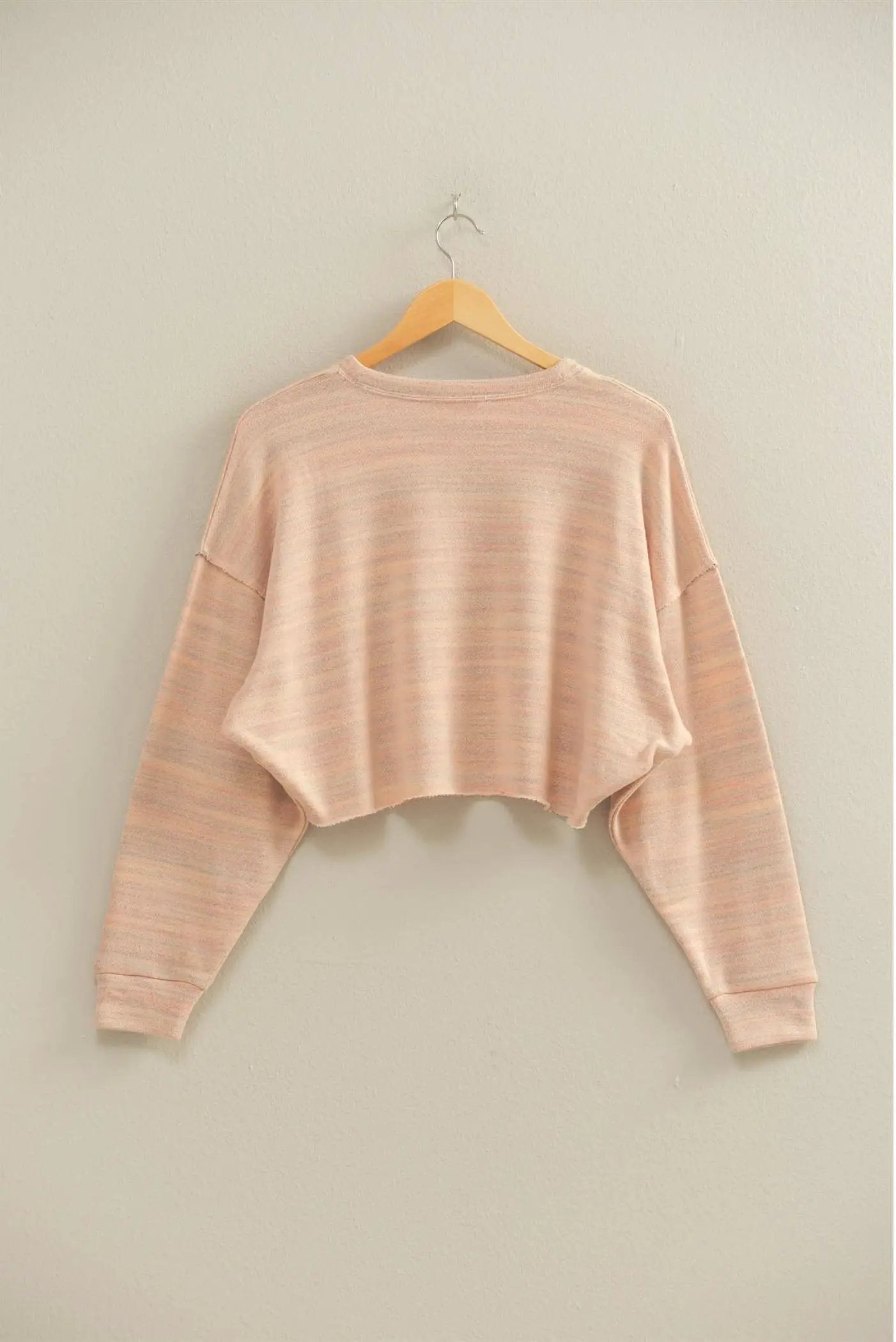 HYFVE HYFVE - Soft Blush Ease Drop-Shoulder Cropped Top - Sweaters