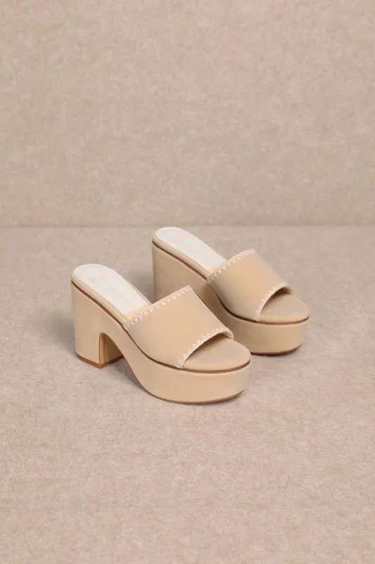 MiiM The SYDNEY Mules: Beige - Sandals
