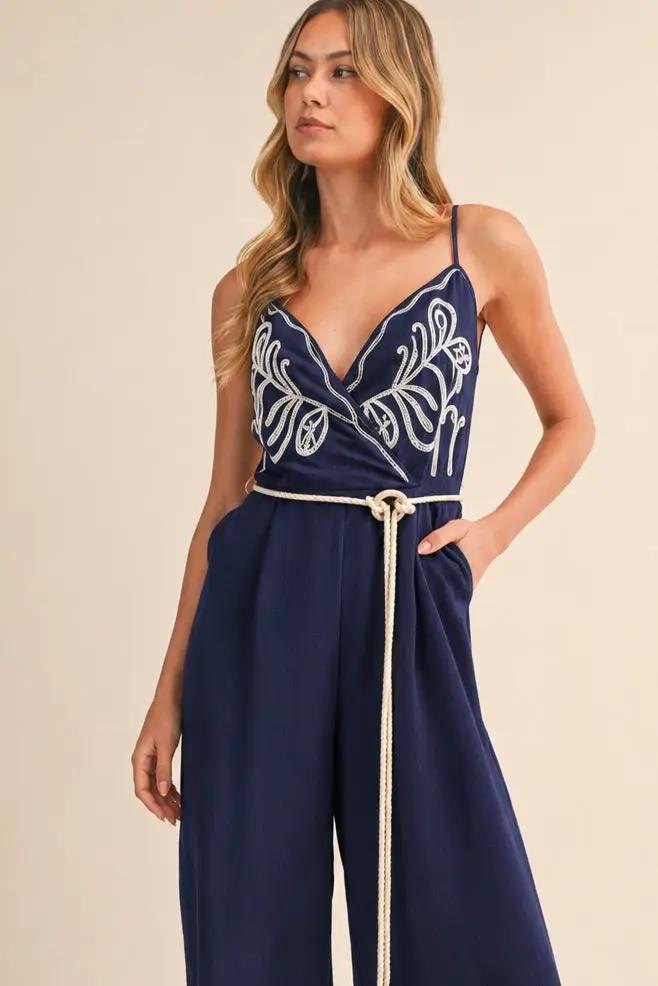 Klesis The Harbor Lights Embroidered Jumpsuit - One-Pieces