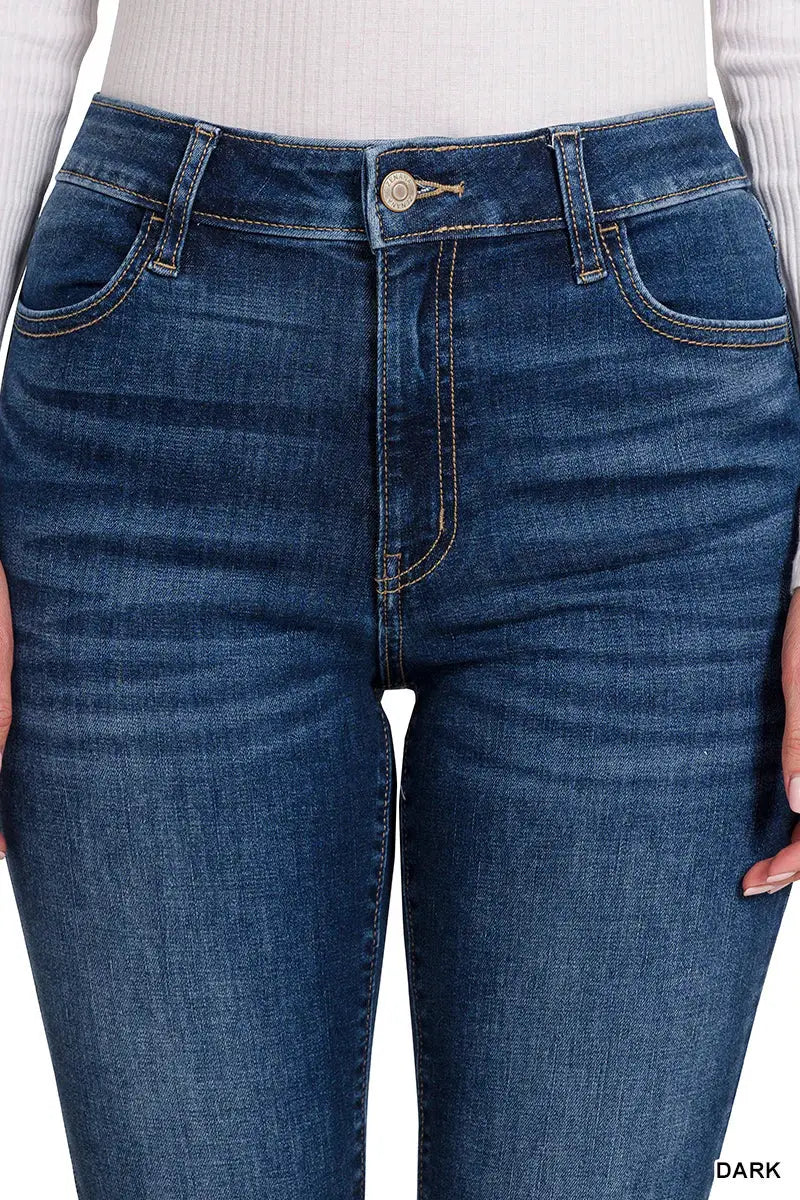 Zenana The Everyday Essential High Rise Jeggings: Dark - Jeans