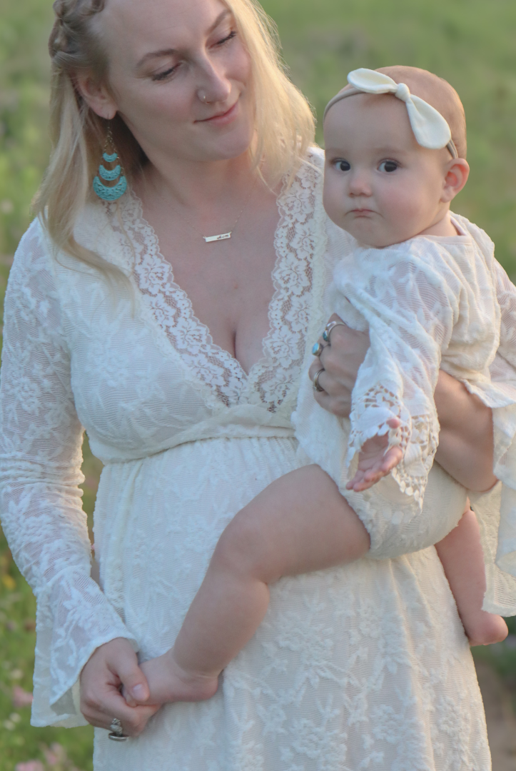 HAHA MAMA Clothing Ivory Lace Mommy & Me Dress - Mommy - Dresses