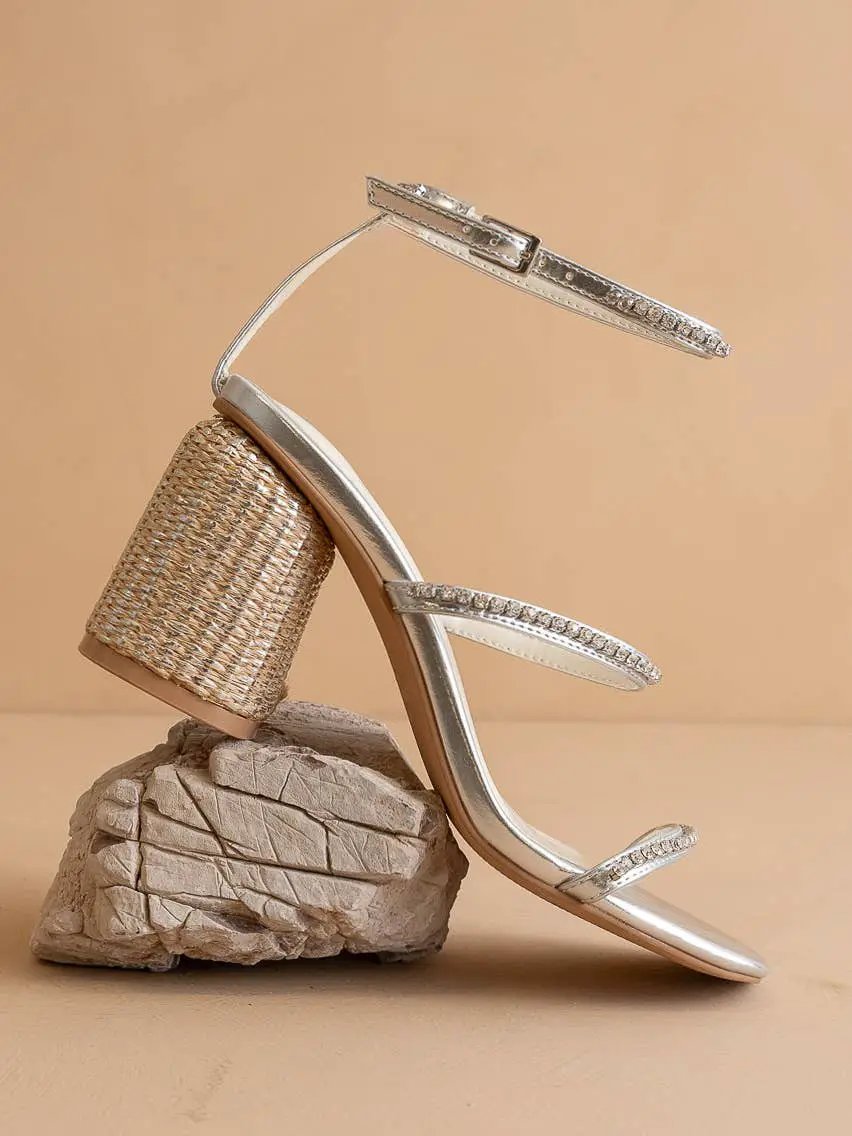 OASIS SOCIETY The Destiny Metallic Rhinestone Sandal - Heels
