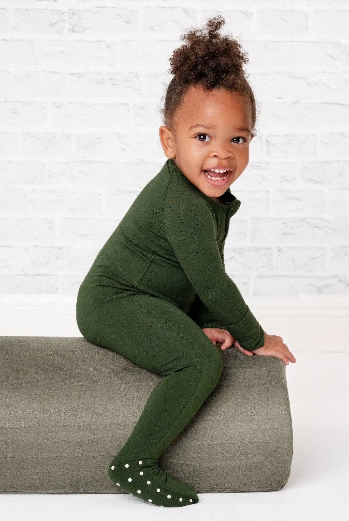 Jammie Session formerly Big Dreams Little Jammies Emerald Bamboo Romper - Baby One-Pieces
