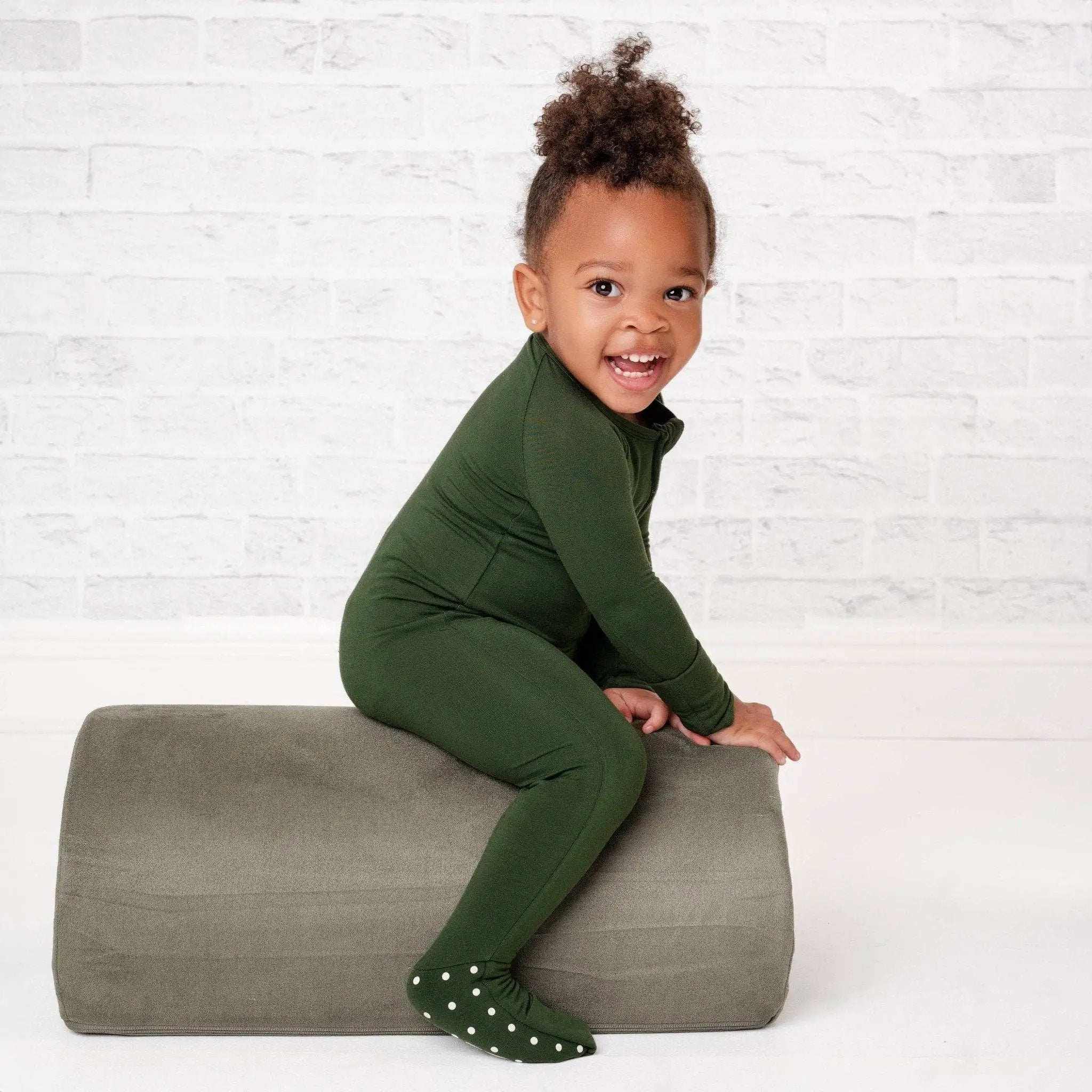Jammie Session formerly Big Dreams Little Jammies Emerald Bamboo Romper - Baby One-Pieces