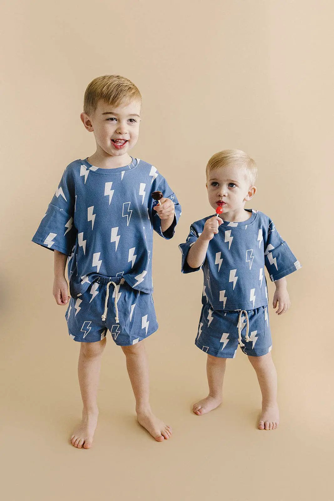 Lucky Panda Kids Blue Bolt Lounge Set - Baby & Children's Outfits