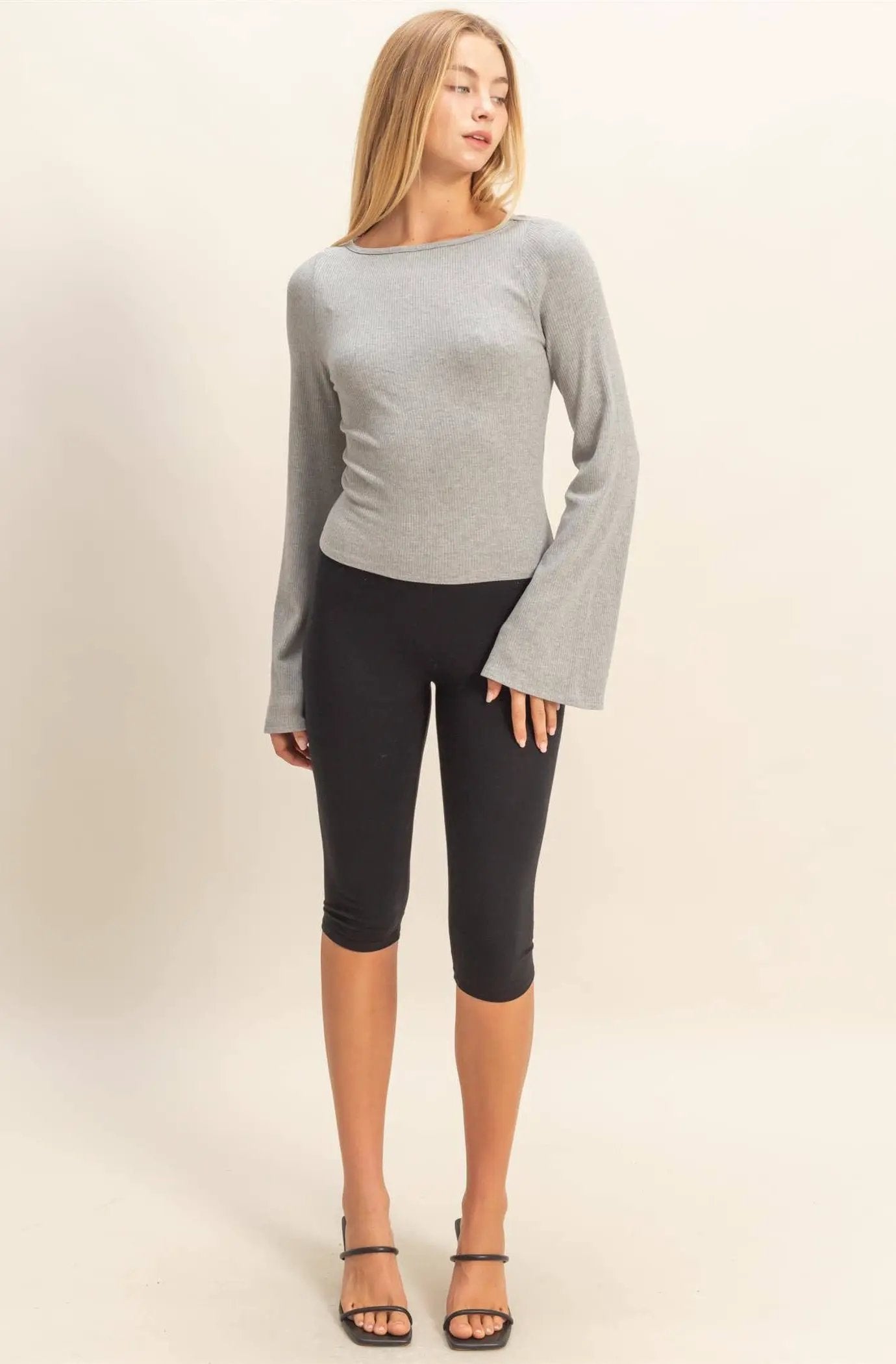 HYFVE HYFVE - Long Sleeve Ribbed Knit Top - Clothing Tops