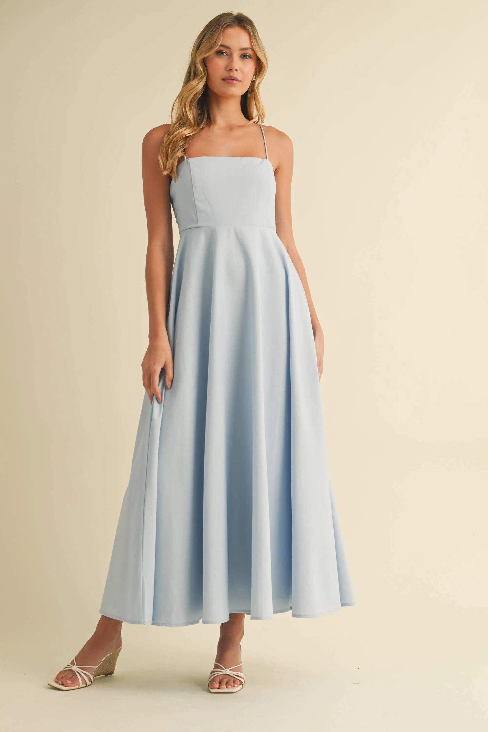 Klesis Blue Skies Linen Maxi Dress - Dresses