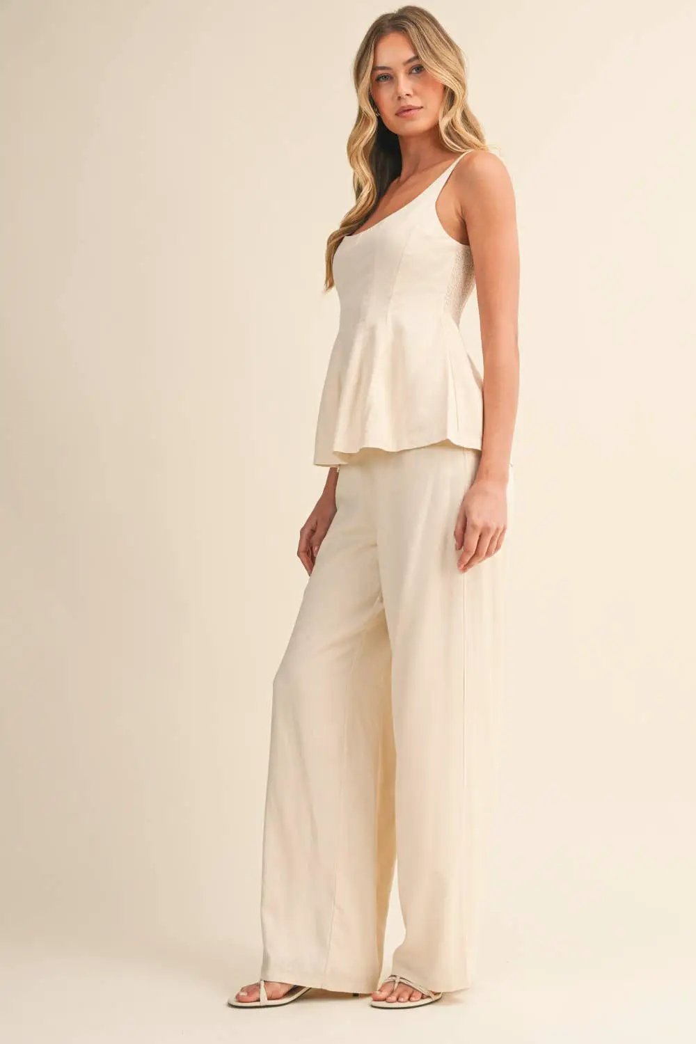 Klesis The Coastal Elegance Linen Blend Pant Set - Outfit Sets