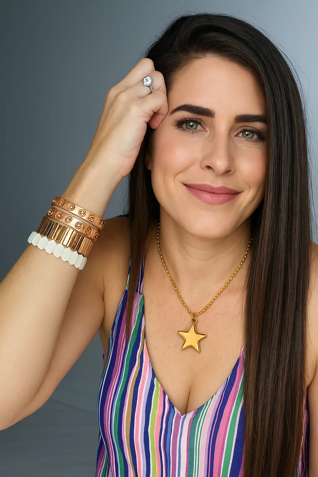 Savvy Bling The Golden Starlight Beaded Necklace (Water Resistant) - Necklaces