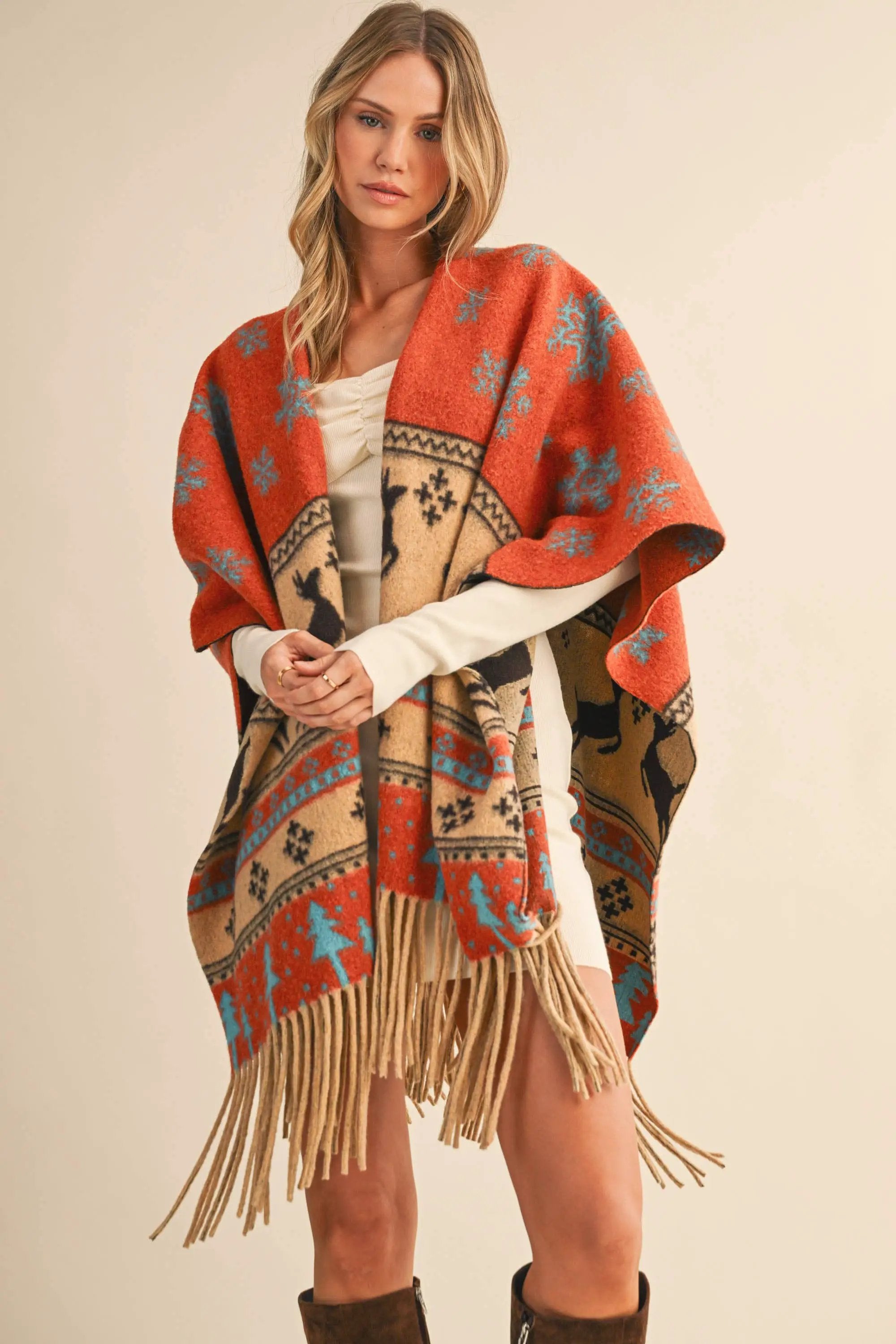 Klesis The Fireside Frontier Fringe Cape - Capes