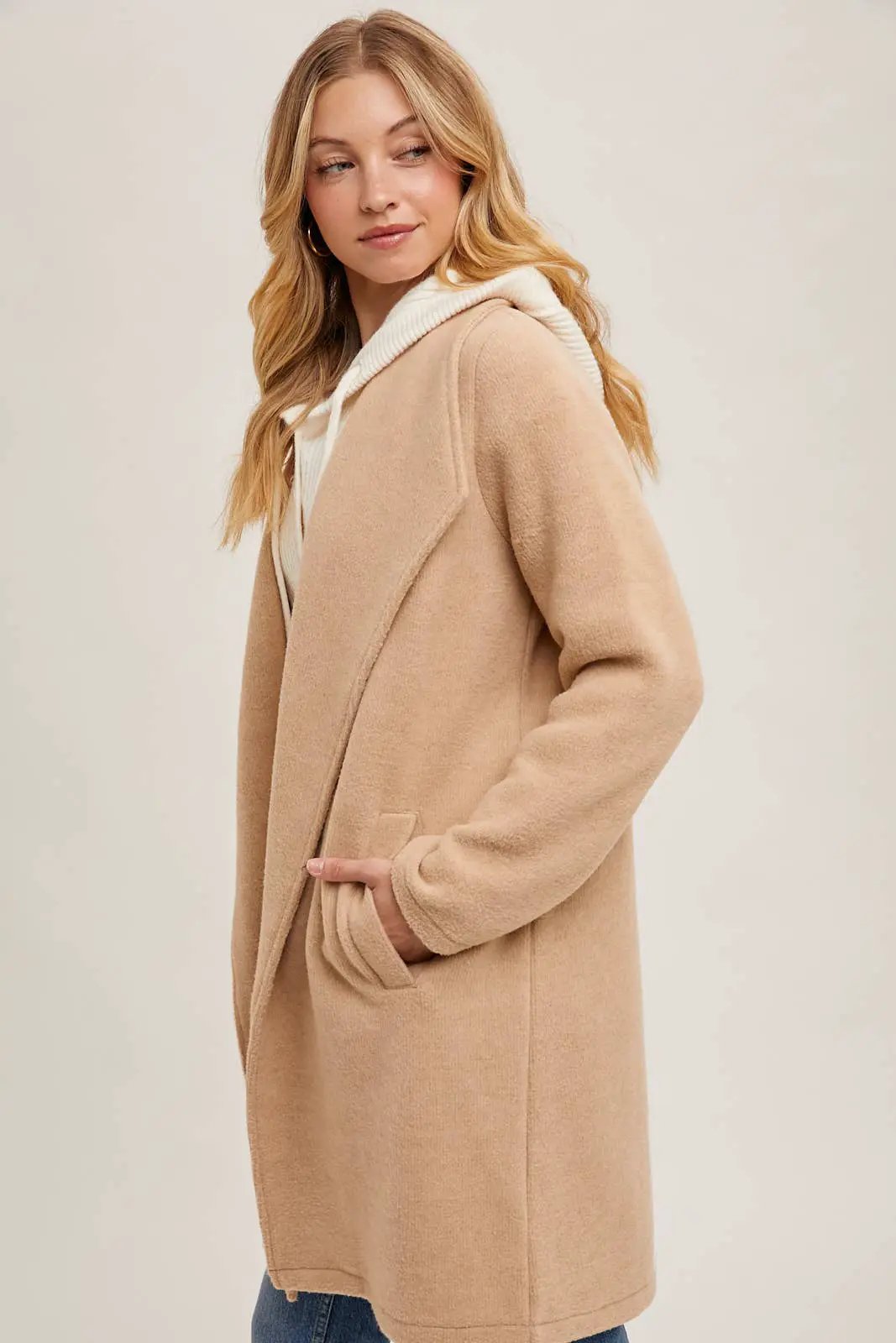 Bluivy Bluivy - OPEN FRONT KNIT COAT JACKET - Wrap Coats