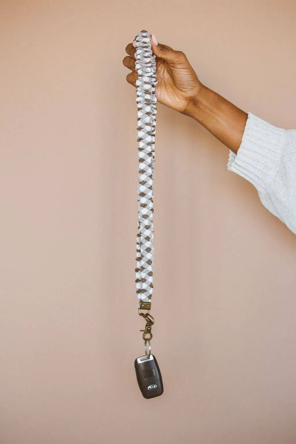 Shop ANDi Shop ANDi - Brown Checkered Lanyard - Lanyards Apparel & Accessories