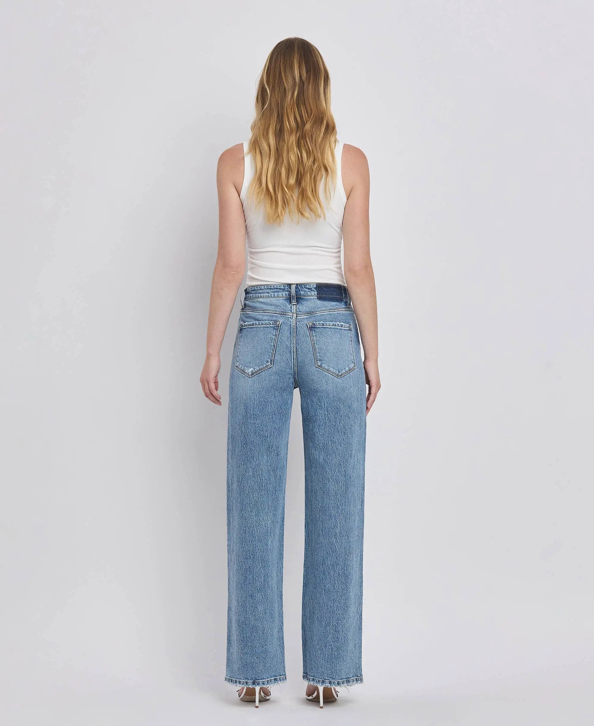 VERVET by FLYING MONKEY VERVET 90'S Super High Rise Wide Leg Jeans - Jeans